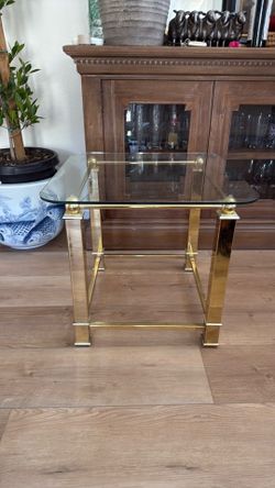 Vintage Brass mid-century modern side/end table