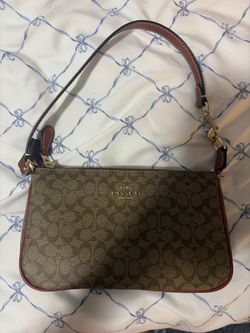 Coach Gold Accented Brown Bag
