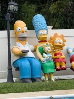 Simpsons life-size statues