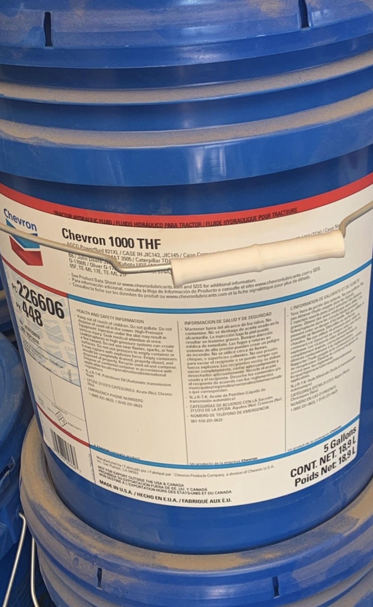 Chevron 1000 THF Tractor Fluid.