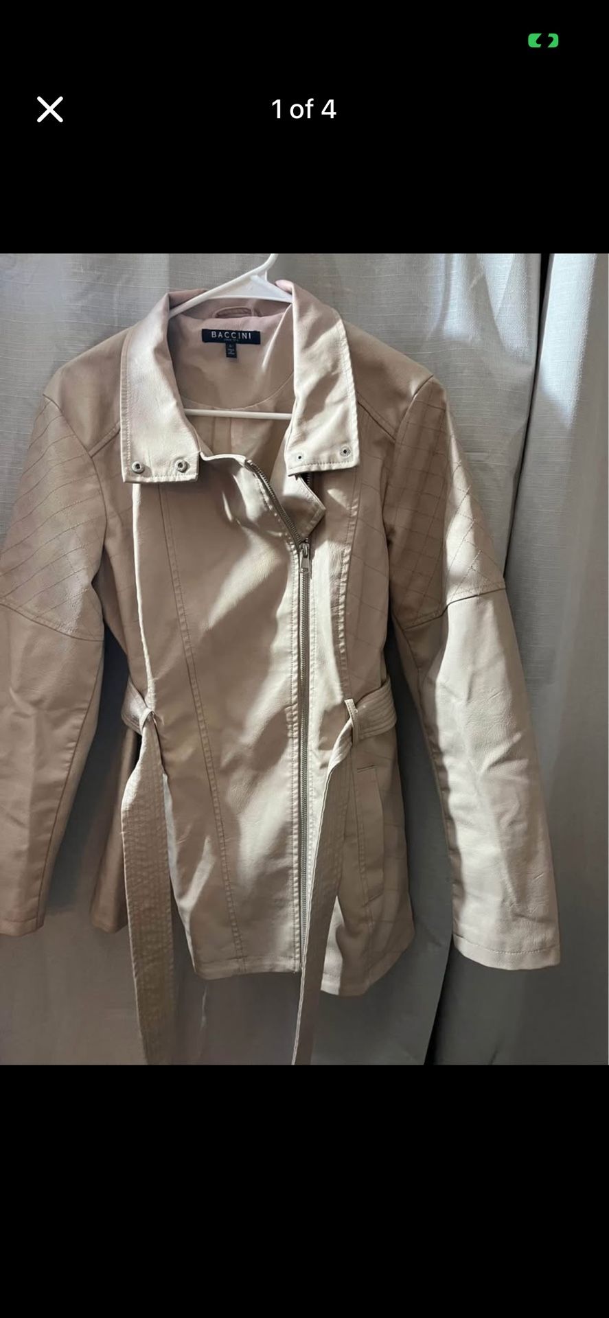 Women’s baccini cream colored large coat