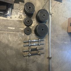 Weights Set with Barbell