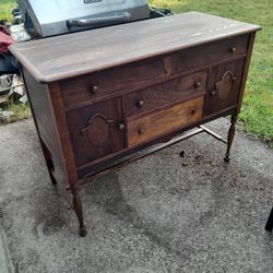 Antique Wooden Buffet Table WATERWORKS CO. Tacoma