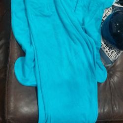 Blue Towel Like Material Pants And Top  Sz Xl women 