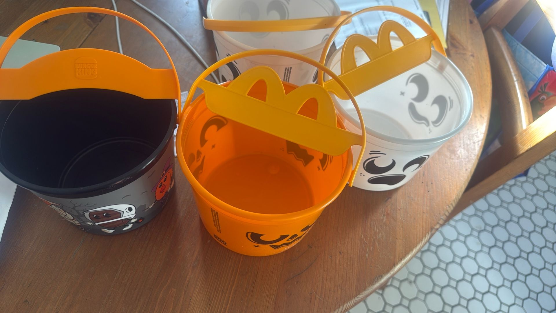 Halloween trick O treat buckets