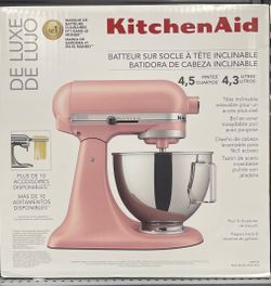 KitchenAid Deluxe Series 4.5 Quart Tilt-Head Stand Mixer with Stainless Bowl, Dried Rose, KSM97DR