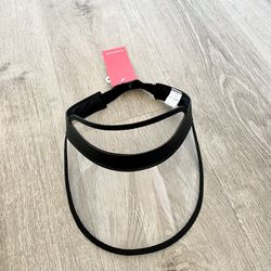 NEW FOREVER 21 black rim clear plastic visor