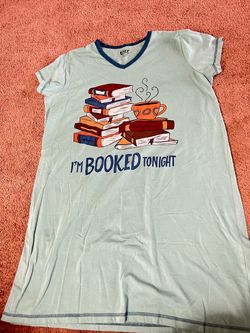 LazyOne "I'm Booked Tonight" Women's V-Neck Nightgown