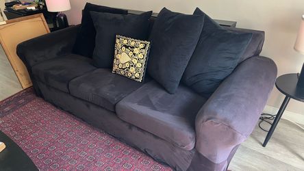 3 seater sofa - black velvet cover