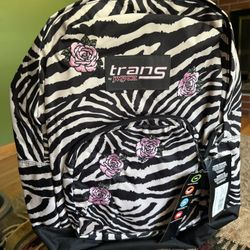 Brand New Jansport Zebra/Rose School Backpack 