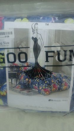 GOOD FUN 3 pc Duvet Cover Set King size Printed Design