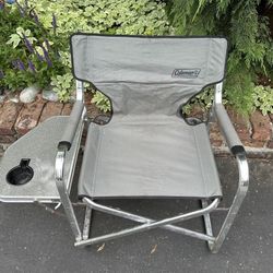 COLEMAN Fold-Up Chair W/ Table 🦠Camping Tailgate Party 
