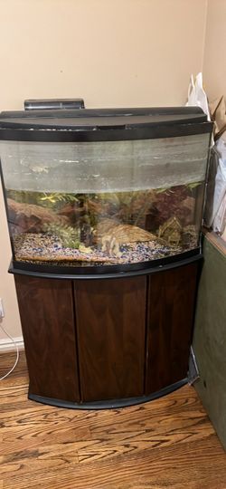 46 gallon aquarium fish tank and stand