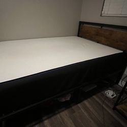 Full Sized Mattress with Bed Frame