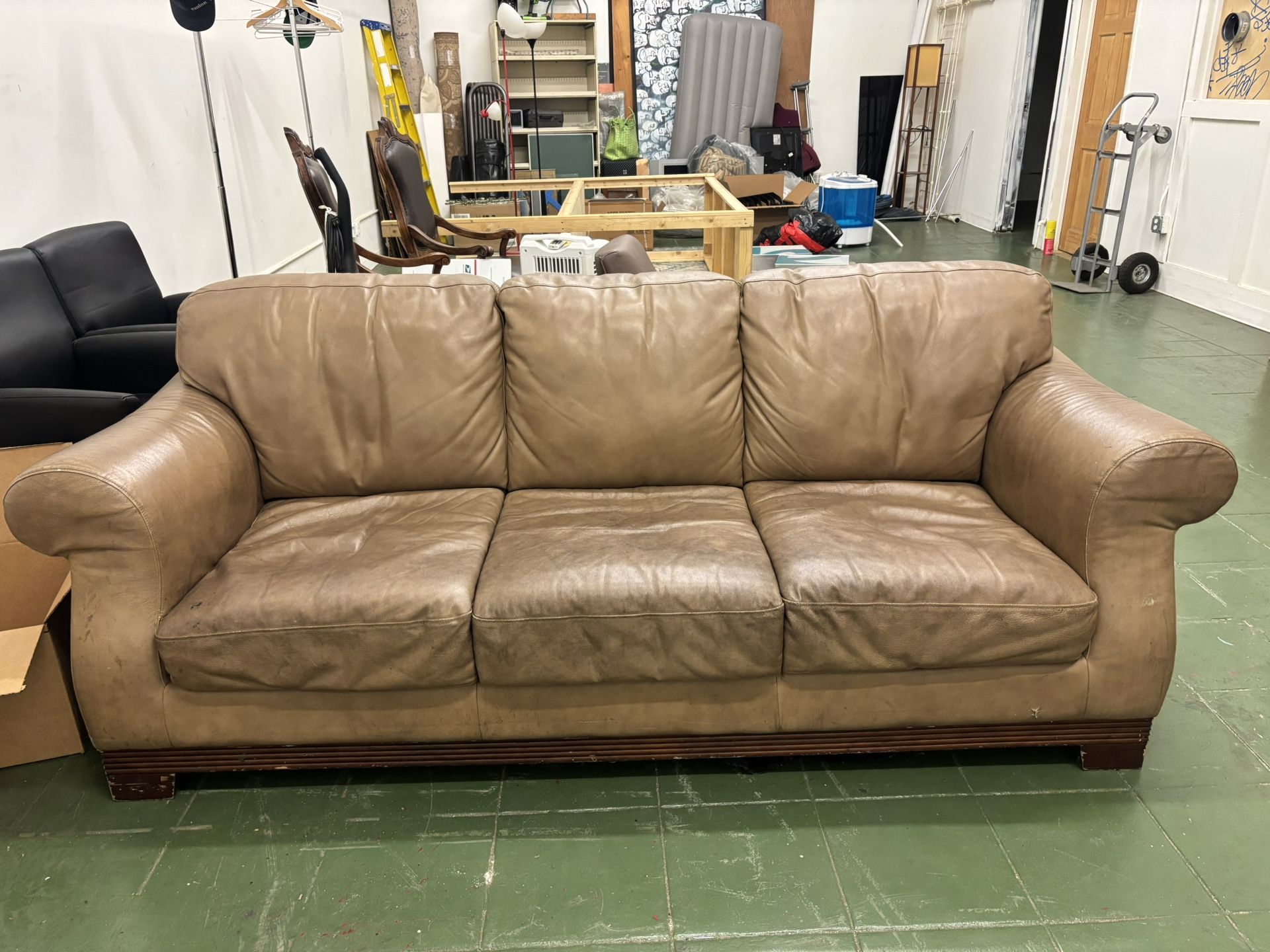 Light Brown Leather Couch Sofa