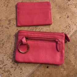 Pink Leather Wallet 