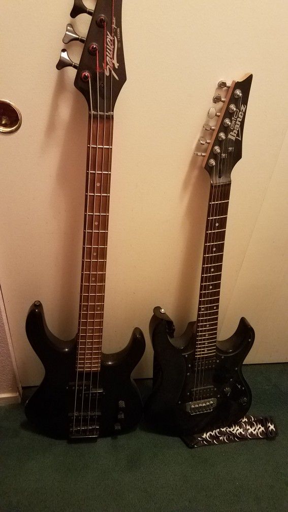 Bass And Electric guitars