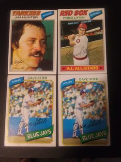 Baseball Card Lot 2 Stieb Rookies, Hunter, Lynn