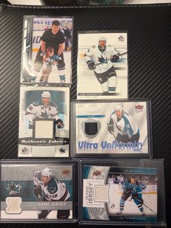 San Jose Sharks NHL Hockey Card Lot – Thornton & Marleau