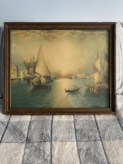 Ribcowski Litho Print-Oriental Traders In Venice In Frame