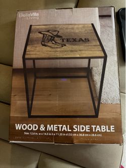 Metal side table