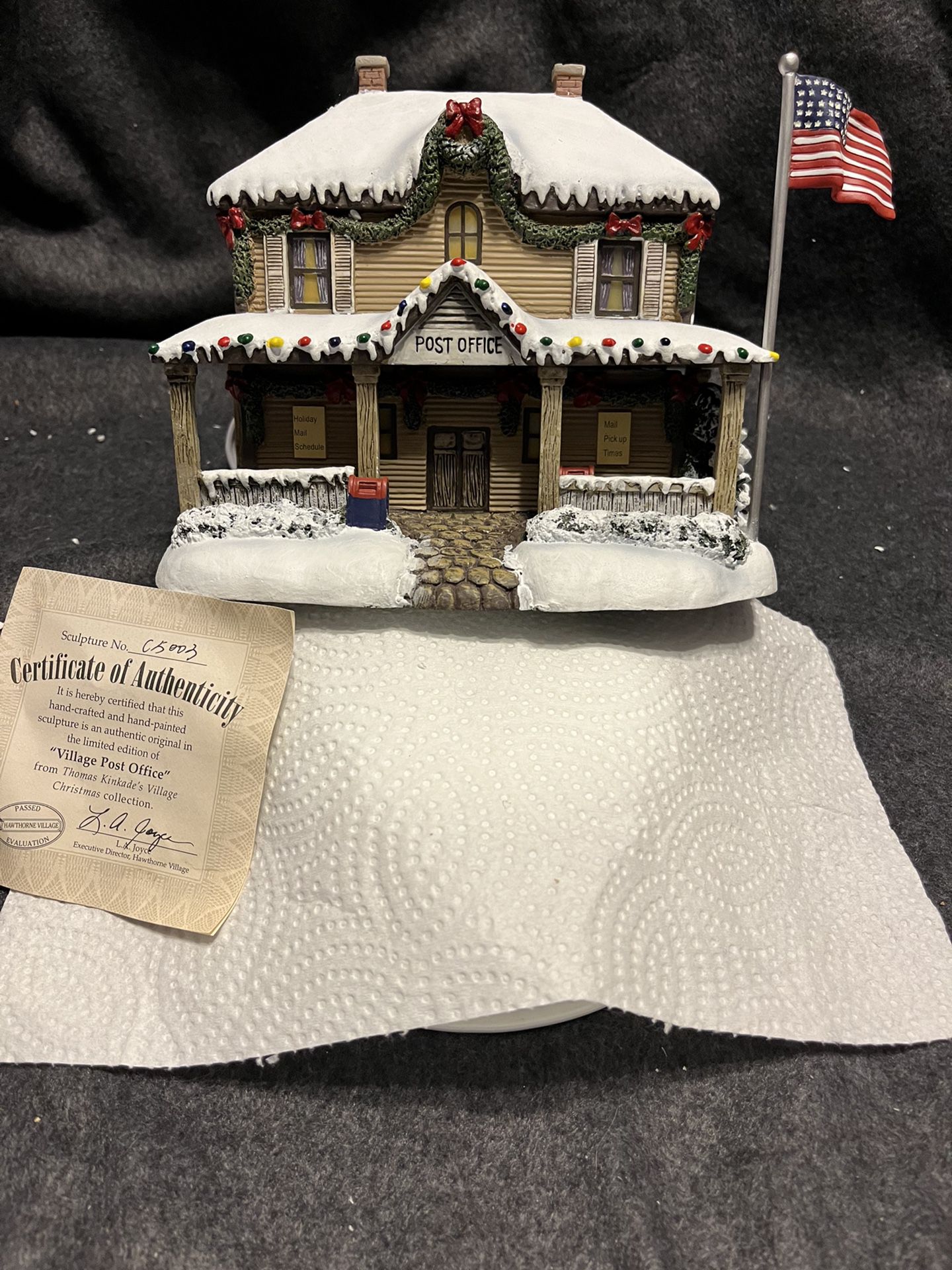 7  “Thomas Kinkade ‘s “ Village Christmas Collection , Each Come with cord that allows them to light up with switch