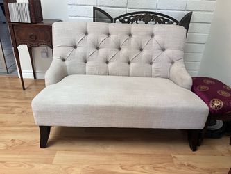 Sattee loveseat beige fabric