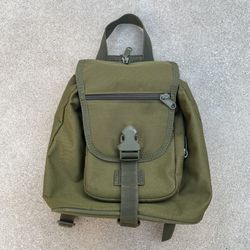 OLIVE GREEN MILITARY STYLE MINI RUCKSACK BACKPACK