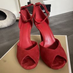 Red Suede, Michael Kors Shoes Size 7 