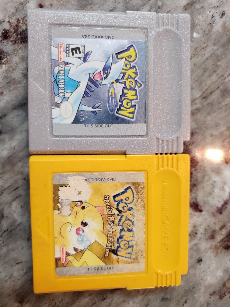Pokemon yellow and silver