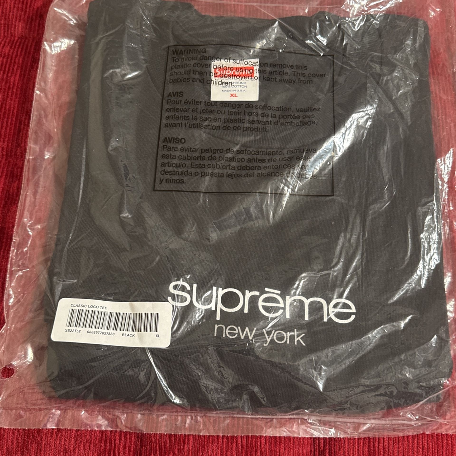 Supreme Classic Logo Tee Sz XL Mens
