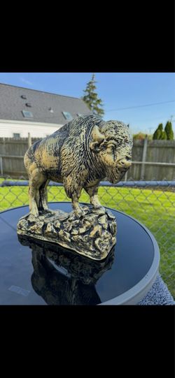 The golden buffalo statue