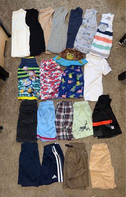 Boys 4T Summer Clothing Lot 21pc – Shorts Tanks Swimwear Adidas Cat & Jack