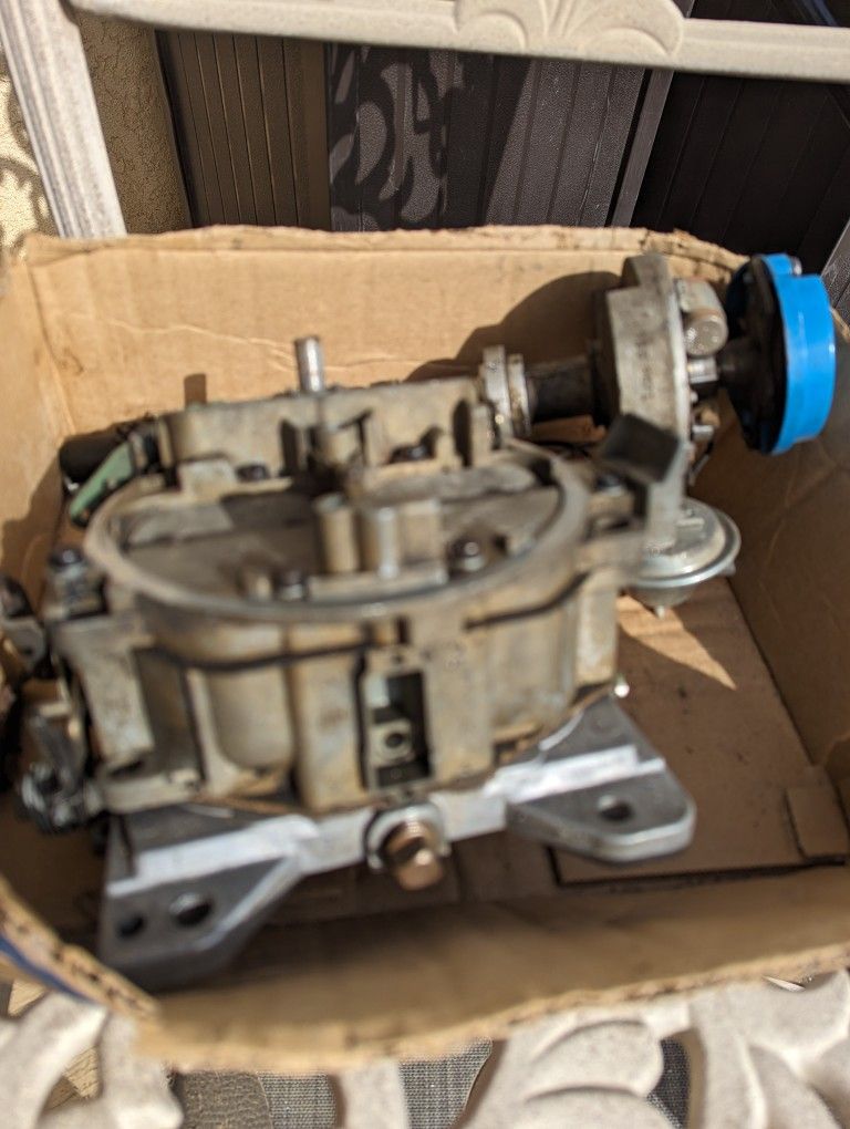 1970 Chevy Carburetor And Distributor From Truck 