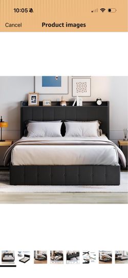 Brand new in box Queen bed frame with lift up storage