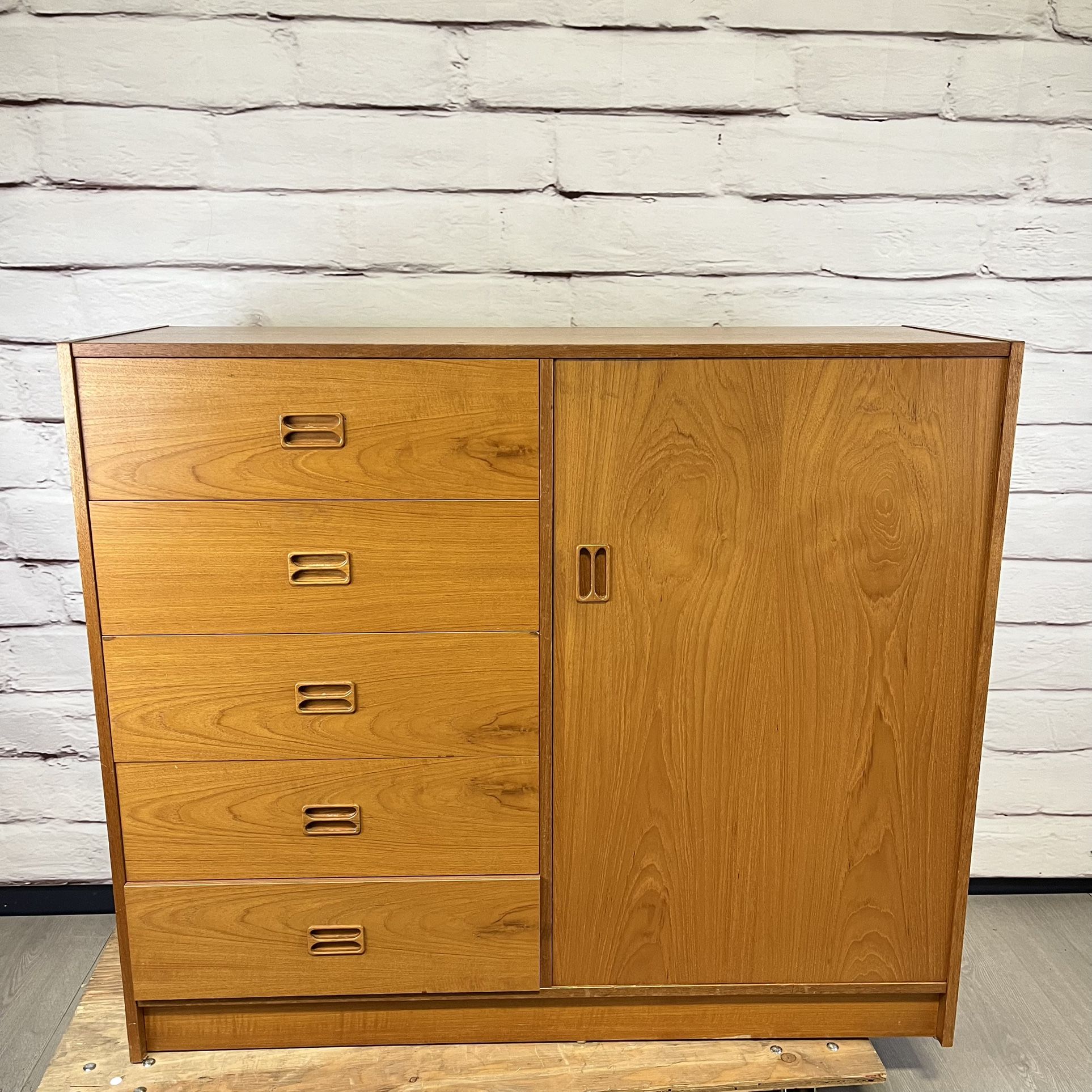 Vintage MCM Danish Gentleman's Chest Dresser Armoir