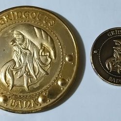 LOT OF 2  The Official Harry Potter Galleon Coin from Gringotts Wizarding Ban
