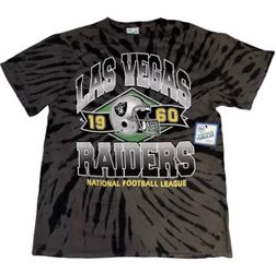 Las Vegas Raiders 47 Brand Tie Dye T Shirt Mens Large Vintage Tubular New