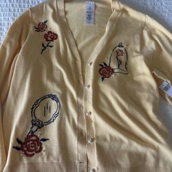 Disneyland Merch  Beauty and the beast princess bell Cardigan 