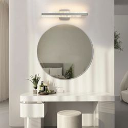 Bathroom Vanity Light Brushed Nickel 24 inch - 28W Dimmable LED Bath Bar Light Fixtures Over Mirror 