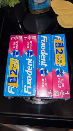 Fixodent Original Denture Adhesive Cream 4-Pack