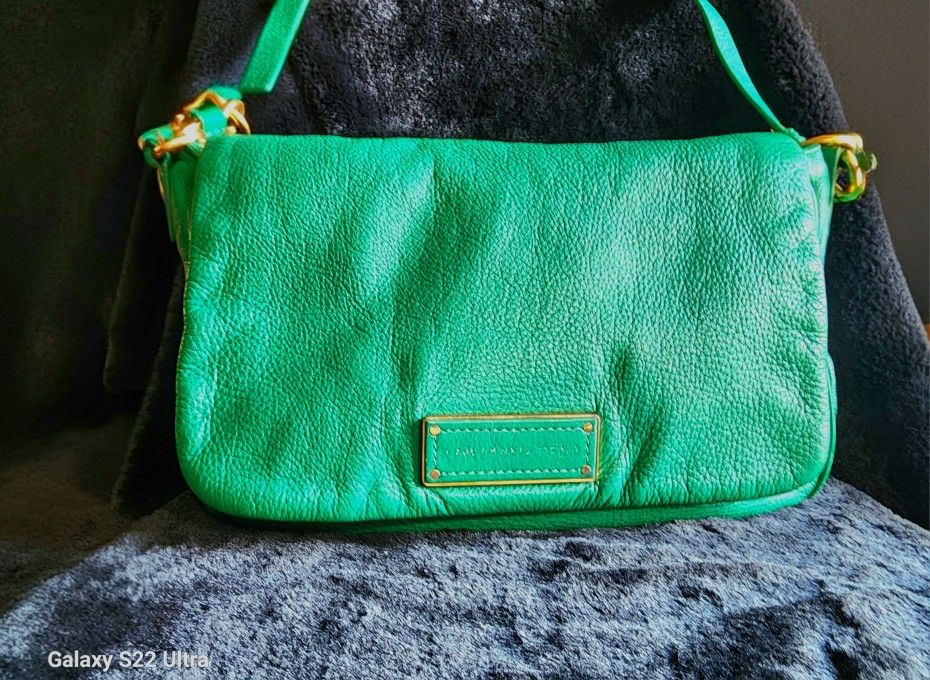 Brilliant Kelly Green Leather Marc Jacobs Bag Purse