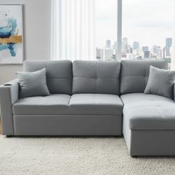NEW SOFA SLEEPER SECTIONAL L SHAPED COUCH 