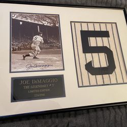 Joe DiMaggio  Autographed Frame