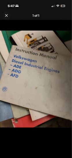 Volkswagen Diesel Industrial Engines Instruction Manual