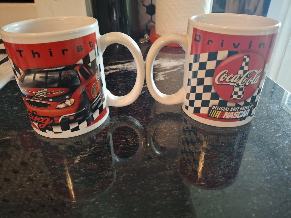 2 Nascar Coca Cola Mugs
