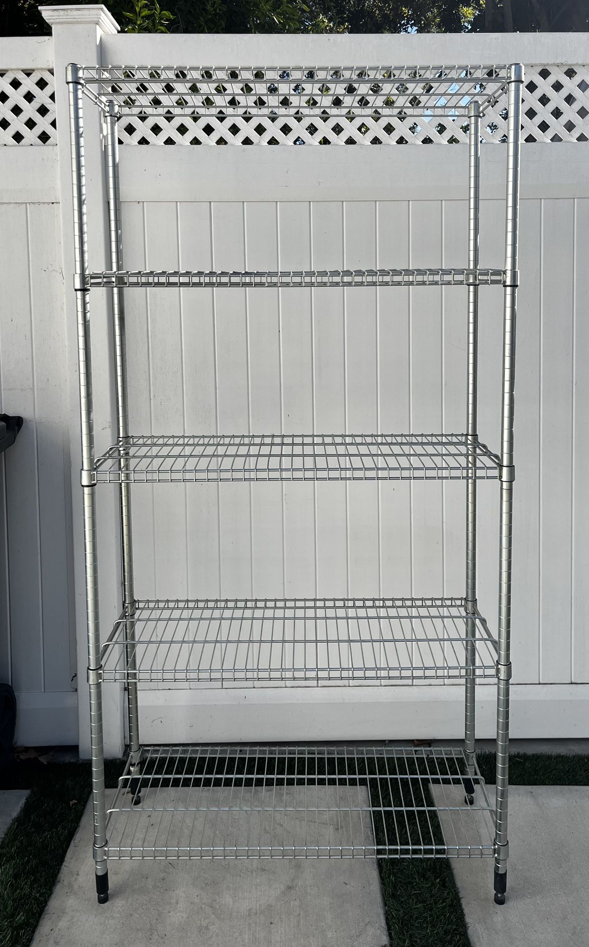 5 Shelf Chrome Played Wire Rack