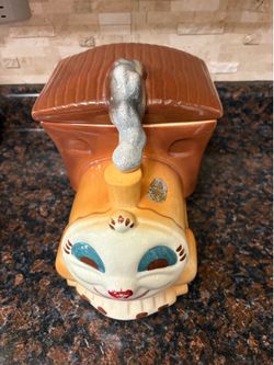 Vintage 1940s Sierra Vista Ceramics Choo Choo Train Cookie Jar Americana Pottery