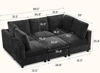 Sectional 5 sitter and one ottoman! Like New!