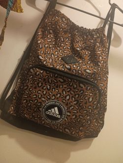 Leopard Print Drawstring Backpack (Adidas)